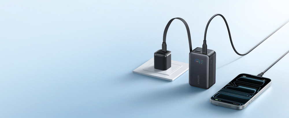 Портативний зарядний пристрій Anker Nano - 10000 mAh 45W Built-In USB-C Cable Black (7206698) Київ - фото 2