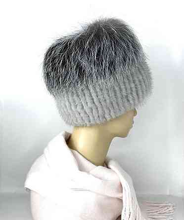 Жіноча норкова шапка кубанка Джесіка Сірий Харків