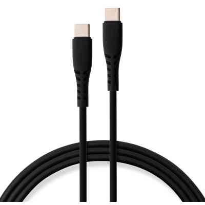 Дата кабель USB-C to USB-C 2.0m 60W Silicon Black Vinga (VCDCCC262SB) Вінниця
