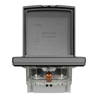Розетка Schneider Electric ASFORA з кришкою, IP44, антрацит (EPH3100371) Вінниця