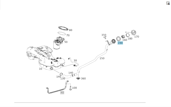 Mercedes-Benz  A2464710181 Резинка ущільнювача - манжета заливної горловини паливного бака CLA Shooting Brake X117 Одеса