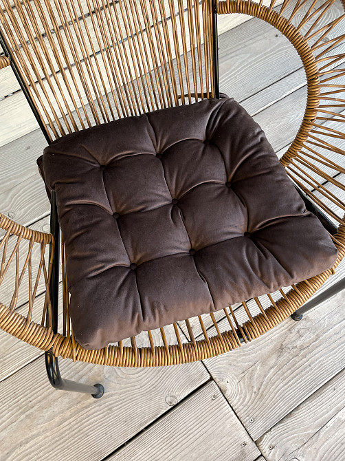 Подушка для стільців (40x40х5 см) Decorator Velour колір венге 84-120 Київ - фото 3