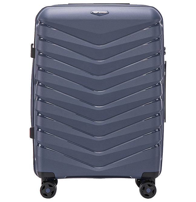 Чемодан полипропиленовый WINGS PHX01 средний 65 см синий Киев - изображение 2