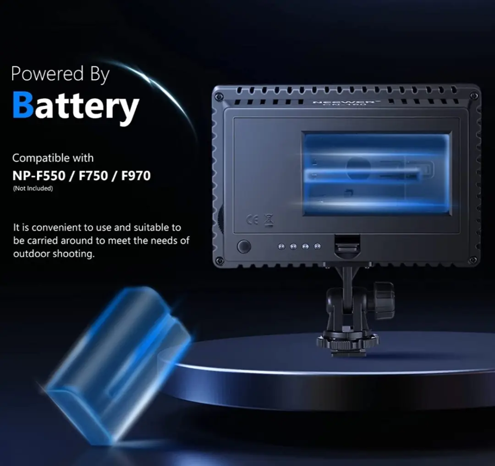 Накамерный свет Neewer CN-160 Светодиодный прожектор для video- и фотосъемки LED панель Киев - изображение 6