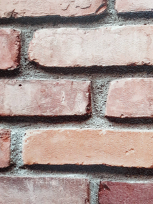 Шпалери вініл на флізеліні гарячого тиснення DU&KA Natura1.06х10 під цеглу цегляні коричневі з глянцем Київ - фото 2