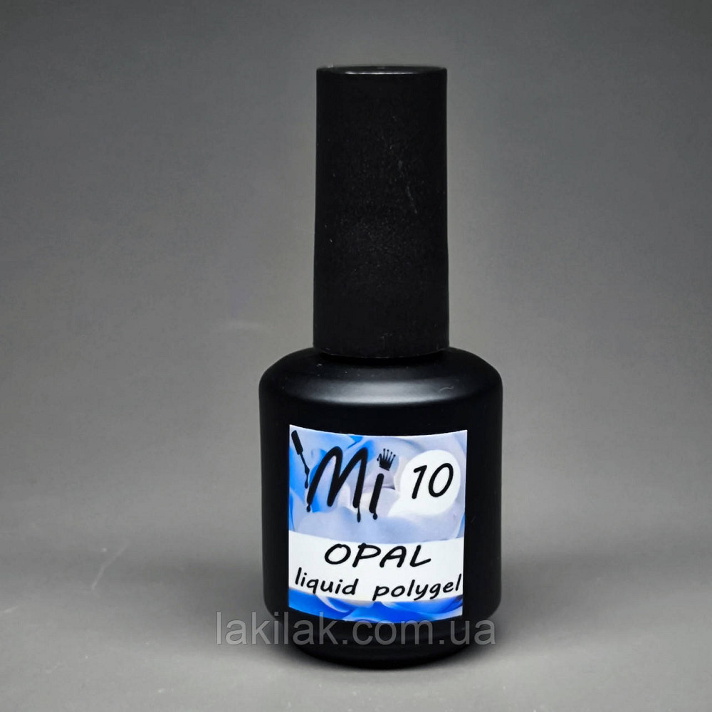 Рідкий полігель Мі OPAL #10 блакитний з шимером 15мл (пляшка з пензликом) Херсон - изображение 1