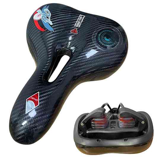 Седло для велосипеда комфортное с силиконовым амортизатором Feel Fit ZD-029 240*180 мм глянцевое Бровары