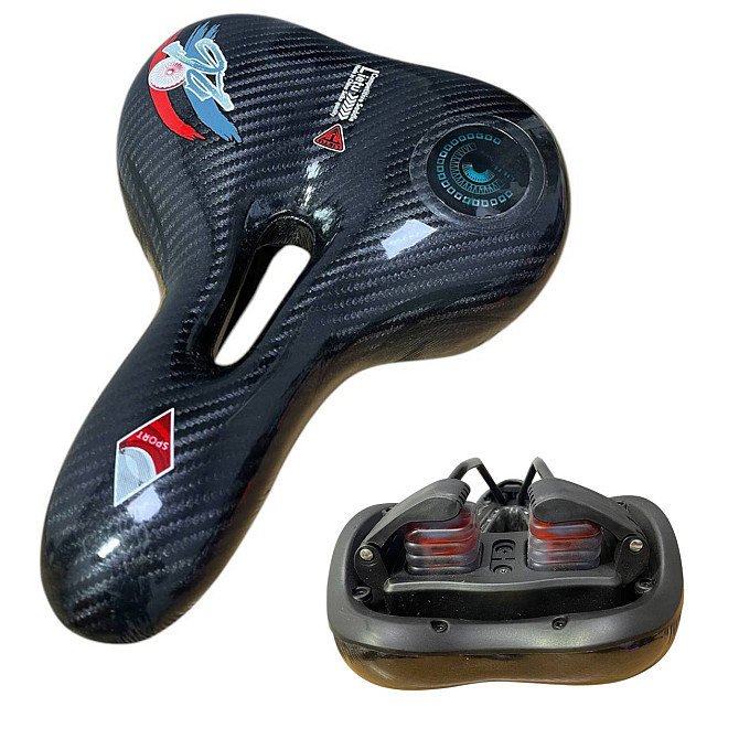 Сідло для велосипеда комфортне із силіконовим амортизатором Feel Fit ZD-029 240*180 мм глянсове Бровари - фото 1