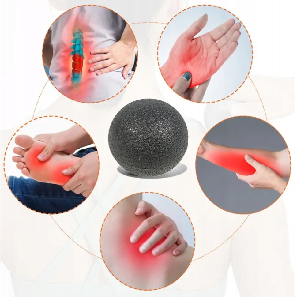 Массажный мяч NE-EP-14 6 см черный Винница - изображение 2