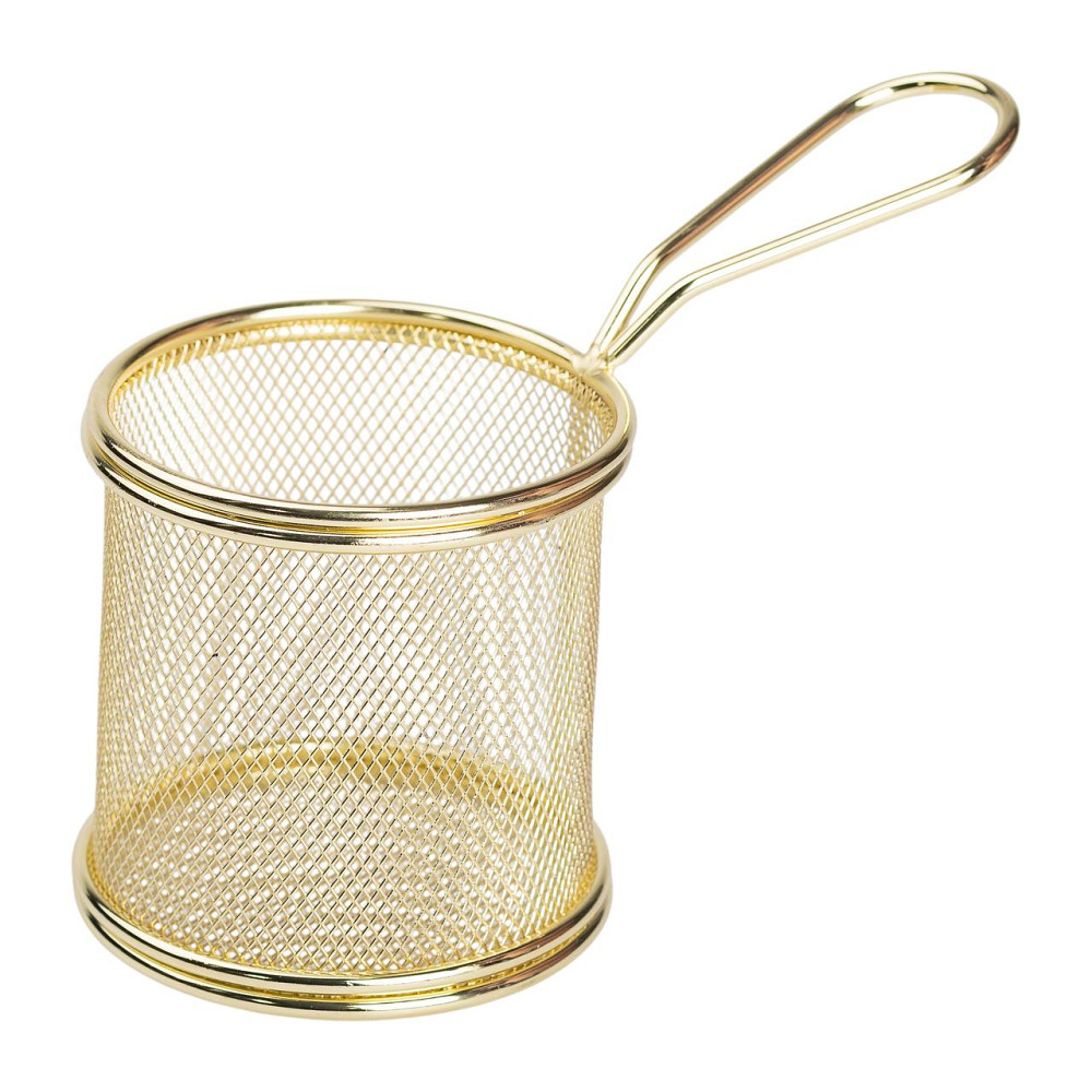 Zhongjing Кошик сервірувальний для картоплі фрі та снеків 9×9×9 см Золота HP-19-5-G Киев - изображение 4