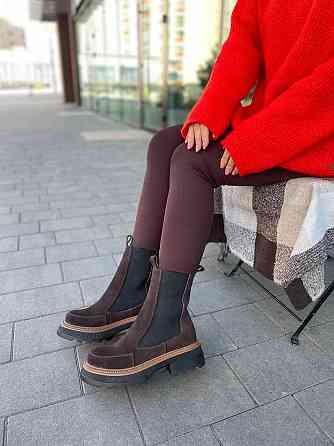 Molly Черевики жіночі MOLLY коричневі замша натуральна высота 17 см размер 37-40 (5718) Коломыя