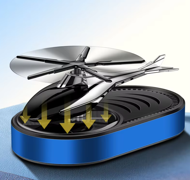 Ароматизатор автомобильный Вертолет на солнечной батарее (Синий) Киев - изображение 2