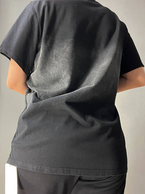 Костюм женский YUJIE YISHANG 7219 вареный тай дай футболка с брюками в камнях черный, черный, M Киев - изображение 3