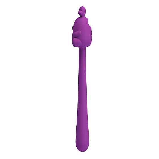 Мини-вибратор на палочке PRETTY LOVE Cute Bunny гибкий, фиолетовый, 14.2 х 1.8 см Sex Aura Киев