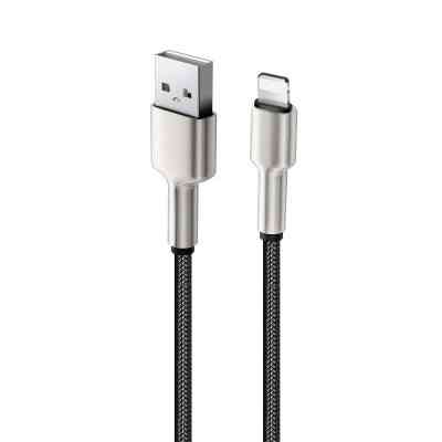 Дата кабель USB 2.0 AM to Lightning 1.0m head metal black ColorWay (CW-CBUL046-BK) Вінниця