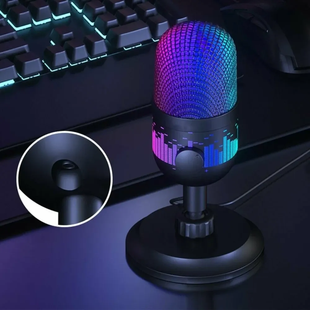 RGB-мікрофон для ігор та запису AK-1i настільний Київ - фото 1