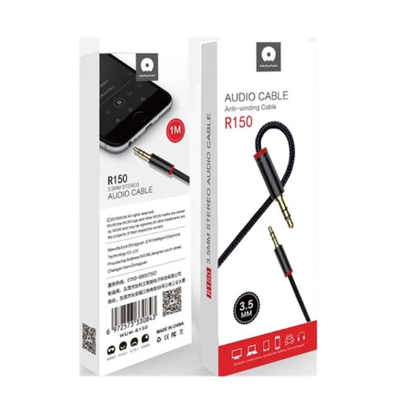 Аудіокабель WUW-R150 Чорний Київ - фото 2