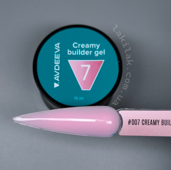 Моделюючий гель AVDEEVA Creamy builder gel №07 (рожевий) 15мл HEMA & TPO FREE Херсон
