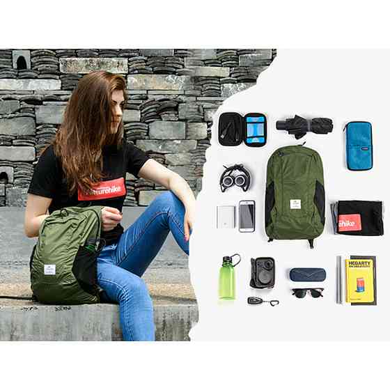 Рюкзак туристичний надлегкий Naturehike Ultralight NH17A012-B (18 л) Зелений Вінниця