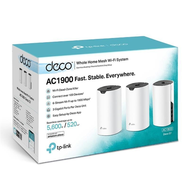 Комплект із трьох Mesh Wi-Fi маршрутизаторів TP-Link Deco S7 (3-pack) white Харків - фото 3