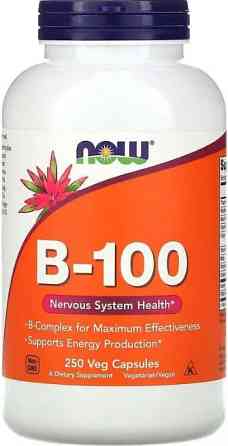 Вітаміни групи В-100 для нервової системи Now Foods B-Vitamins 250 капс Київ