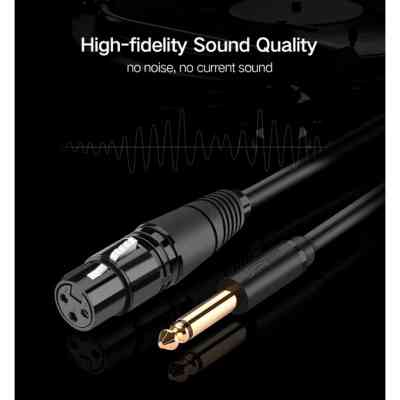 Кабель мультимедійний 6.35mm M to XLR F 2.0m AV131 black Ugreen (20719) Вінниця