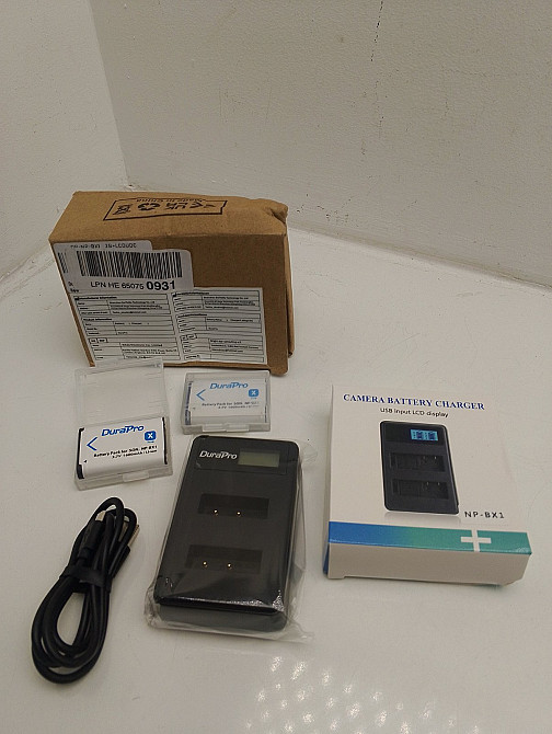Комплект зарядний пристрій та 2 акумулятори DuraPro NP-BX1 для Sony DSC-RX100 DSC-WX500 IV HX300 WX300 HDR-AS15 X3000R MV1 AS30V HDR-AS300 GWP88 Луцьк - фото 2