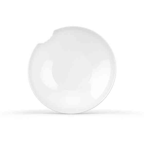 Набор надкусанных мелких тарелок Tassen 2 штуки (18 см) фарфор Белый Киев