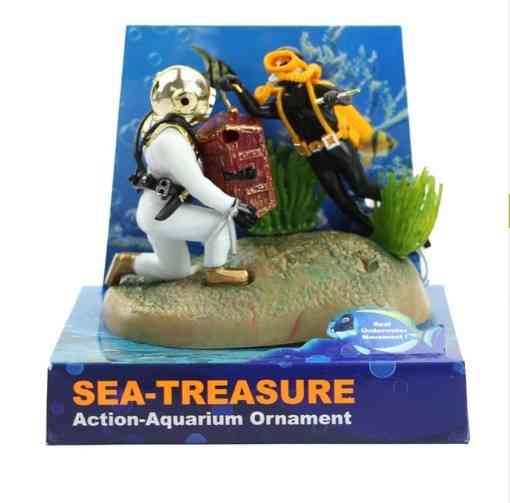 Декор для акваріума Два водолази різнобарвний Київ
