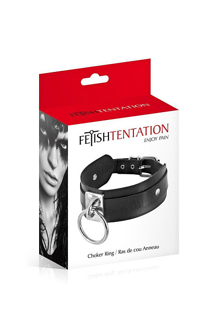 Нашийник c кільцем Fetish Tentation Choker Ring Sex Aura Київ - фото 2