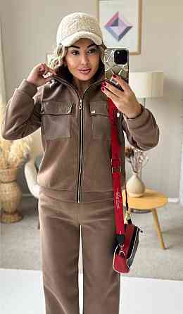 Жіночий стильний костюм-двійка: кофта та штани вельвет на щільному флісі Моко, 42/44 Одеса