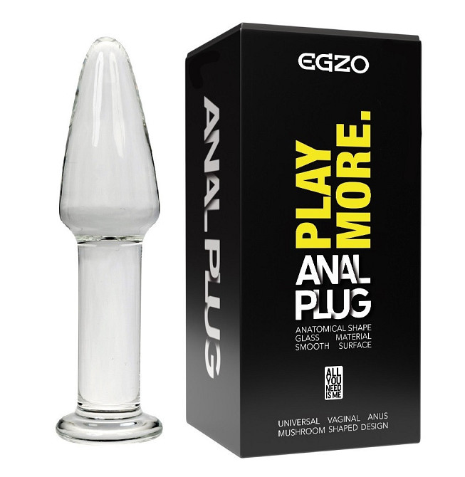Анальный плаг из стекла EGZO EAP-B ( длина 11.9 см, диаметр 3.2 см ) Sex Aura Киев - изображение 1