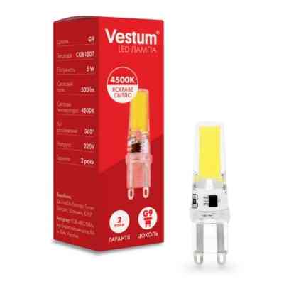 Лампочка Vestum LED COB G9 5W 3000K 220V (1-VS-8301) Винница