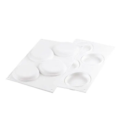 Форма для выпечки Silikomart Decor Round d 85 h 15 мм, 80 мл x 4 (DECOR ROUND 80) Винница - изображение 1