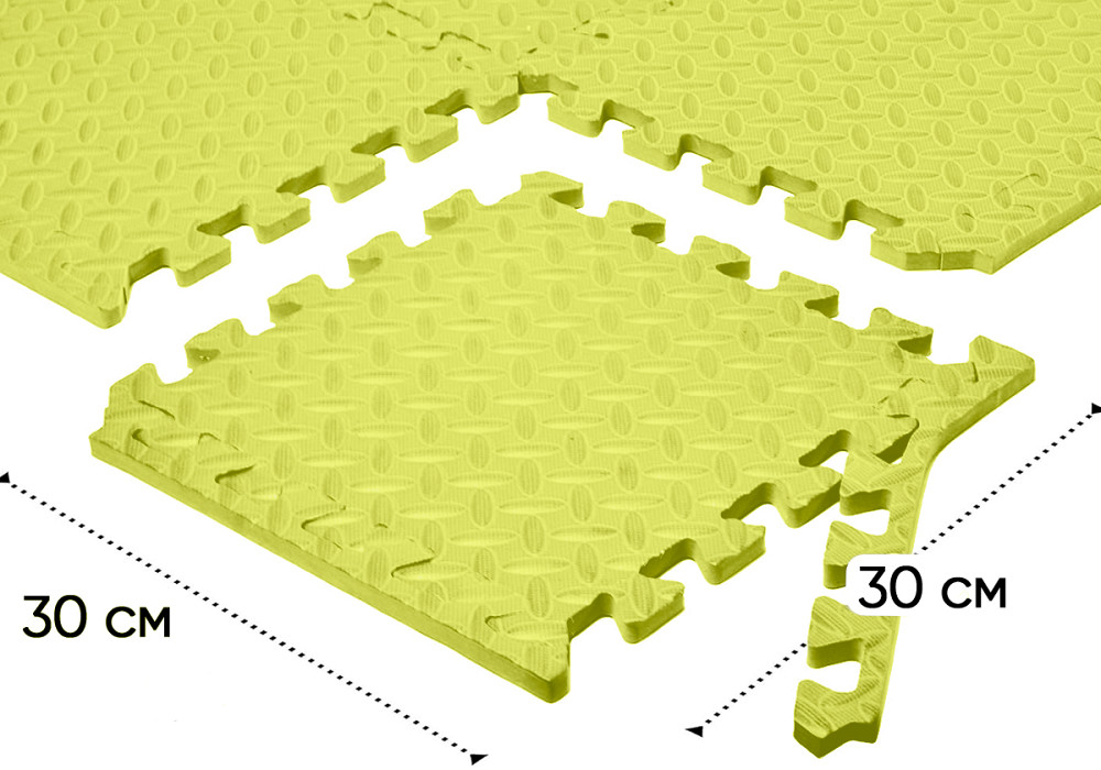 Татамі мат EasyFit 8 шт (30х30х1 см) хвіст ластівки жовтий Коломия - фото 7