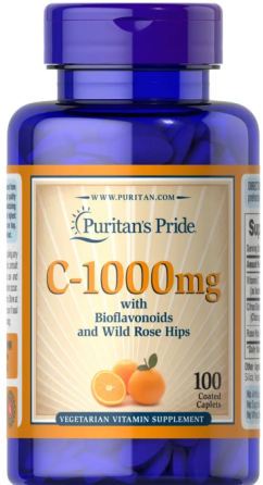 Вітамін C Puritan's Pride Vitamin C-1000 mg with Bioflavonoids & Rose Hips - 100 капс Київ