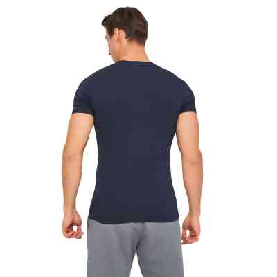 Футболка Kappa T-shirt Mezza Manica Scollo V K1311 BluNavy темно-синій L (8052394814055) Вінниця