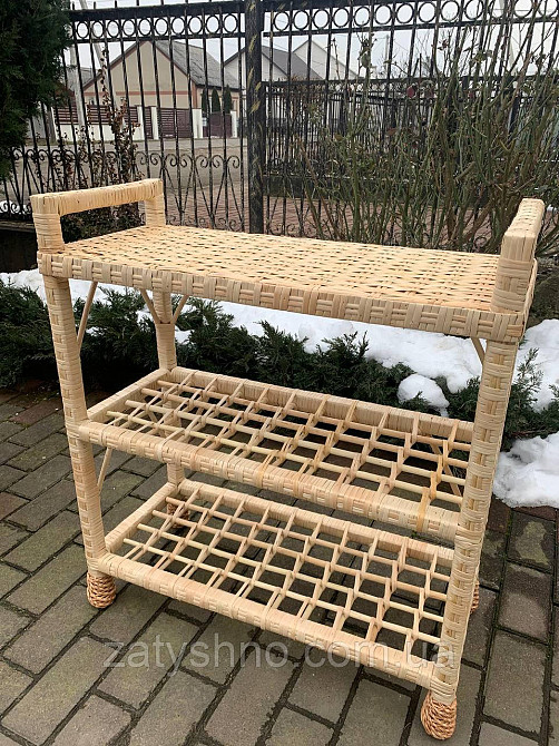 Этажерка для обуви из лозы натуральная Киев - изображение 5