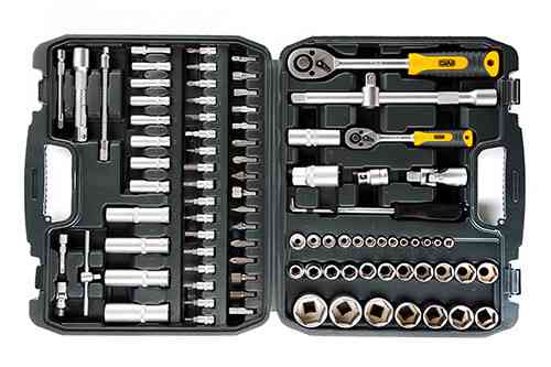 94 предмети набір торцевих насадок з тріскачкою CrV 1/4 і 1/2 (72 зубці) Харків