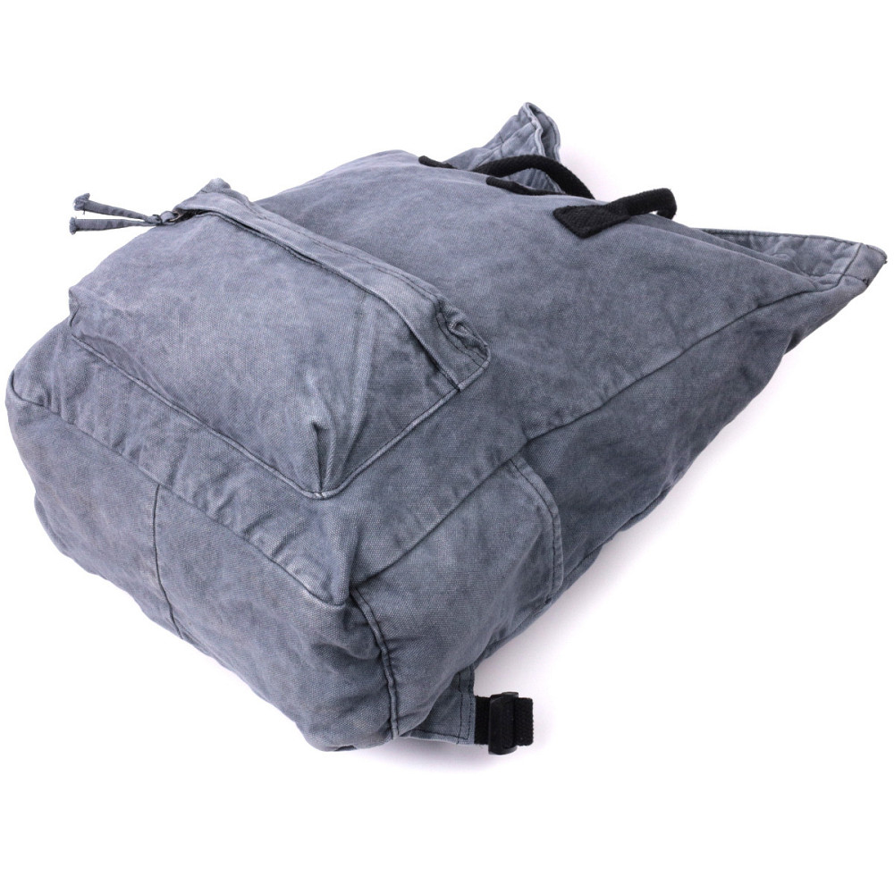 Модний міський рюкзак-мішок унісекс із щільного текстилю Vintage sale_15076 Сірий Київ - фото 3