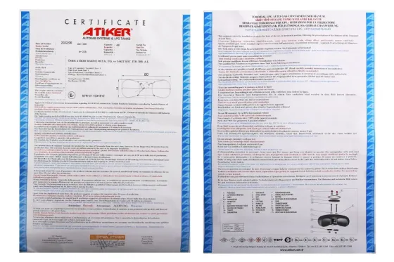 Баллон ГБО тороидальный внутренний H225*D600мм 48л Atiker Винница