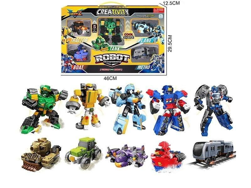 Набір трансформерів-роботів 5 шт перетворюються на спецтехніку інструкція (XM 1226) Чернигов - изображение 1