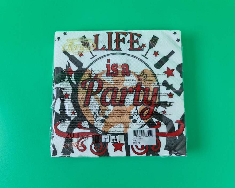 Серветка (ЗЗхЗ, 20 шт.) La Fleur Party (1045) (1 пачка) Харків - фото 4