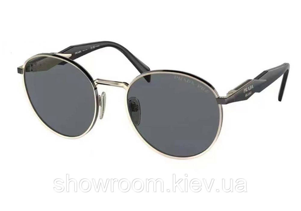 Женские круглые брендовые очки Pr (56ZS) Lux silver Киев - изображение 4