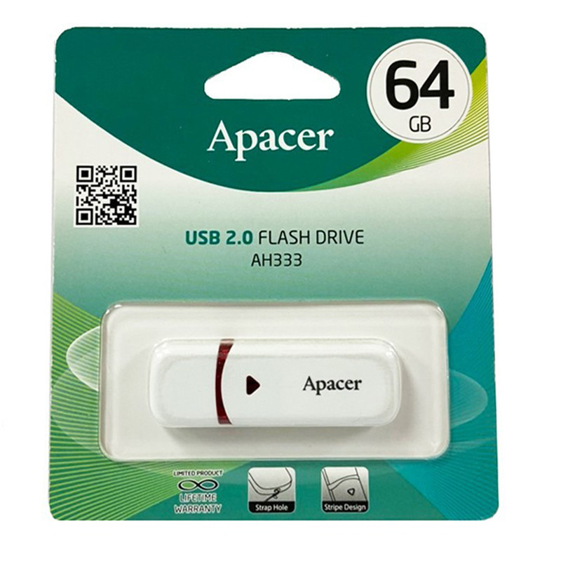 Флеш-накопитель Apacer USB 2.0 AH333 64Gb White Киев - изображение 2