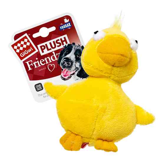 Игрушка для собак Утка с пищалкой GiGwi Plush Friendz, текстиль, МТХ, 11 см Киев