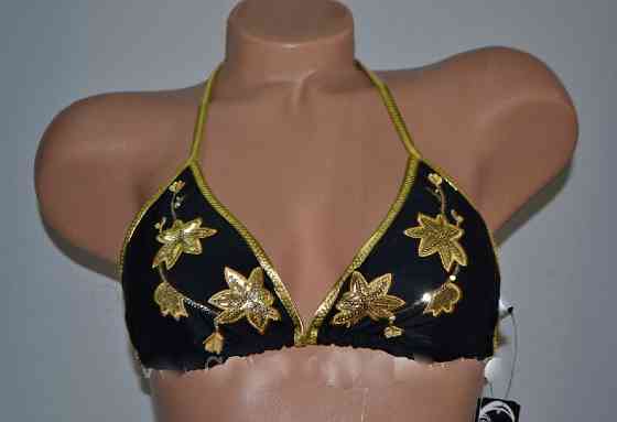 Жіночий купальник роздільний Life Beach чорно-золотистий Київ