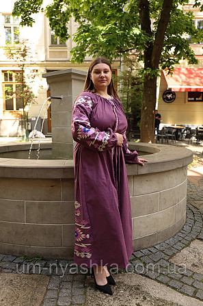 Жіноча вишита сукня на льоні Калейдоскоп 2XL-3XL Кривий Ріг - фото 2