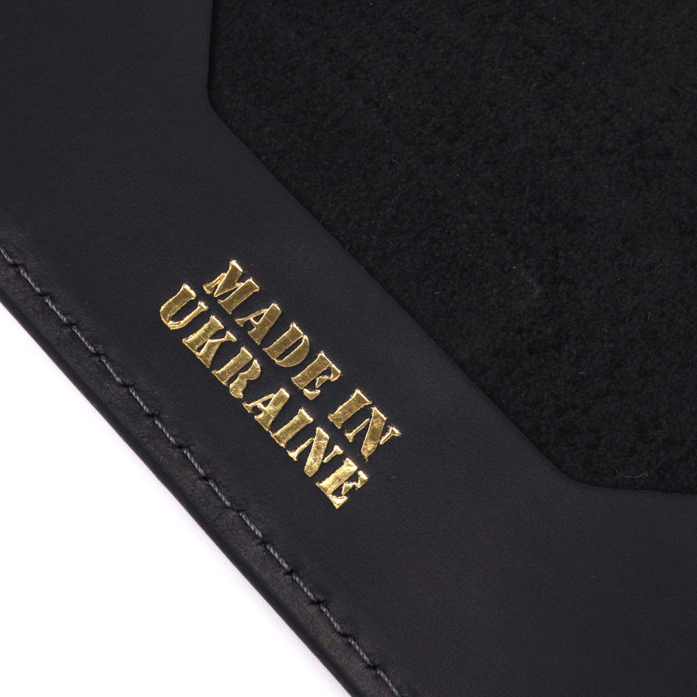 Матова обкладинка на паспорт у вінтажній шкірі Україна GRANDE PELLE 16725 Чорна Київ - фото 6