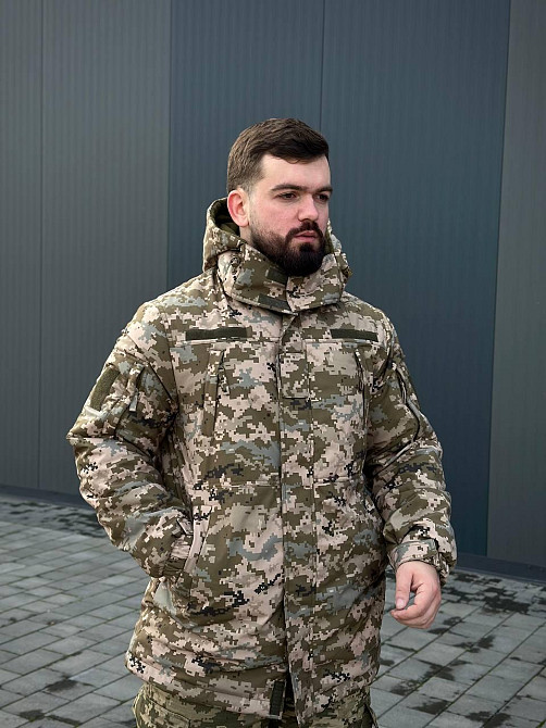 Тактичний чоловічий зимовий піксельний бушлат -30 армійська куртка бушлат зимова усі розміри Львів - фото 4
